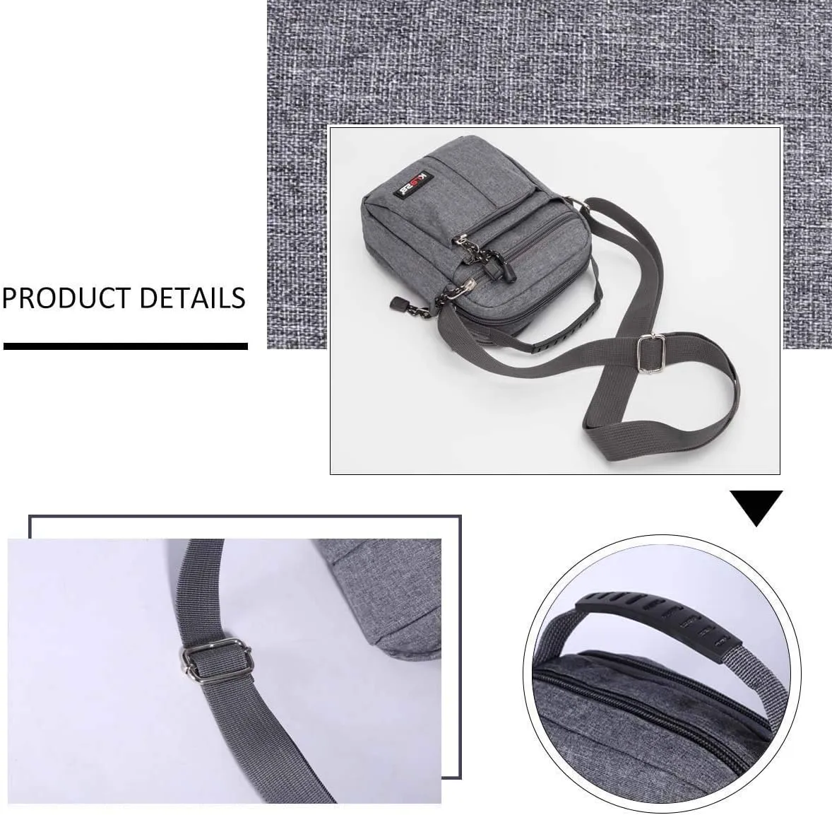 KL928 Men's Messenger Bag - Crossbody Shoulder Bags Travel Bag Man Purse Casual Sling Pack for Work Business