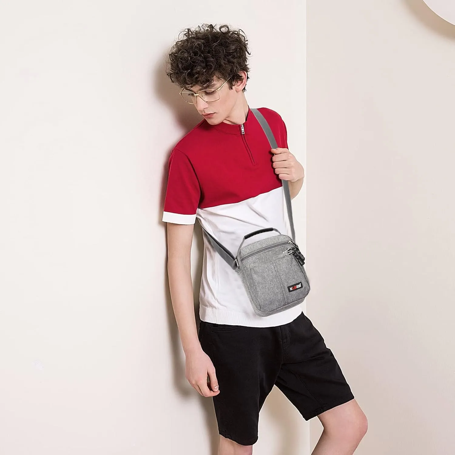 KL928 Men's Messenger Bag - Crossbody Shoulder Bags Travel Bag Man Purse Casual Sling Pack for Work Business