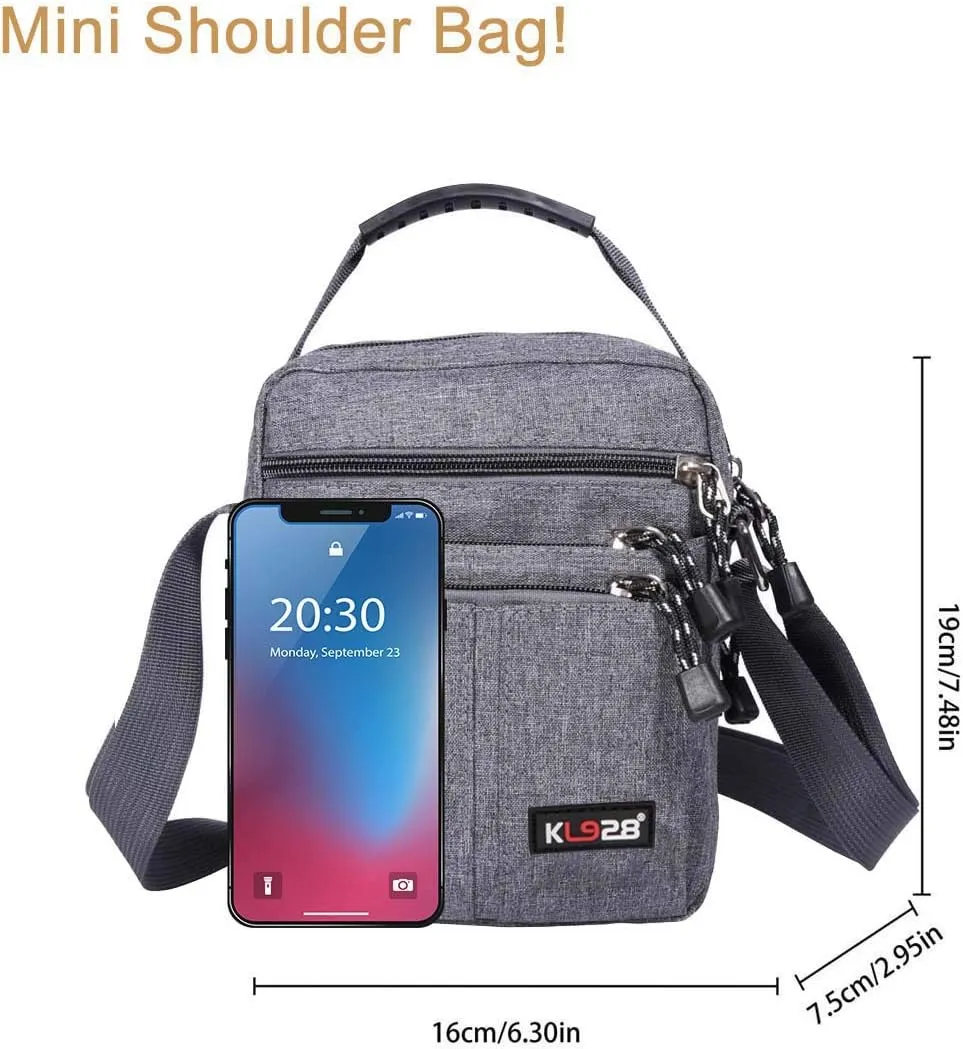 KL928 Men's Messenger Bag - Crossbody Shoulder Bags Travel Bag Man Purse Casual Sling Pack for Work Business