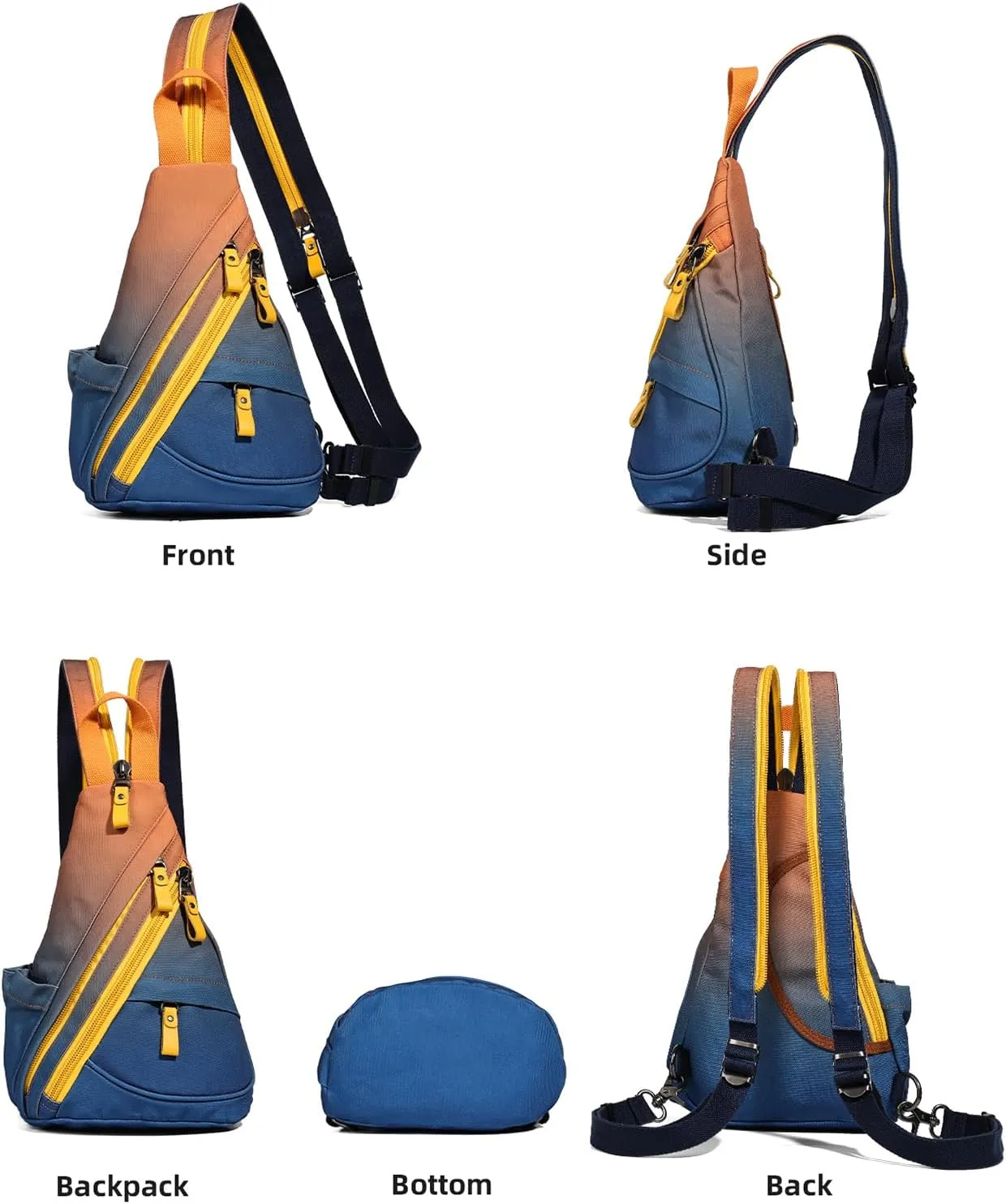 KL928 Sling Bag - Small Crossbody Backpack Shoulder Casual Daypack Rucksack for Men Women