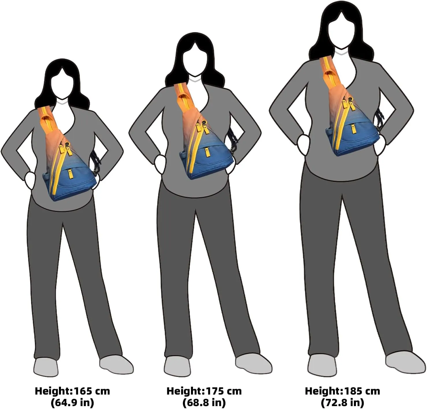 KL928 Sling Bag - Small Crossbody Backpack Shoulder Casual Daypack Rucksack for Men Women