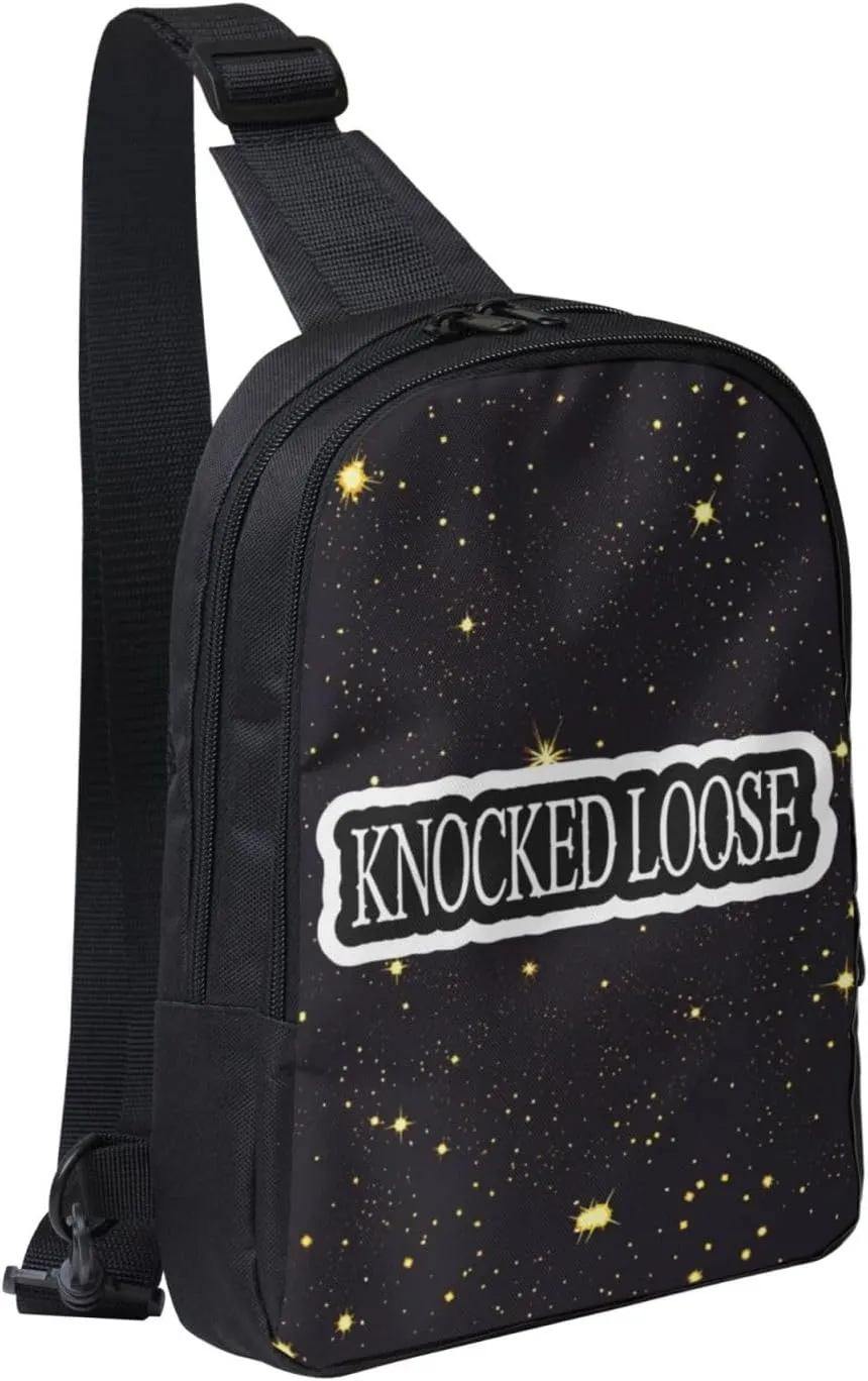 Knocked Music Loose Crossbody Bags for Women Men, Travel Hiking Sling Bag, Lightweight Handbag, Chest Purse Backpack