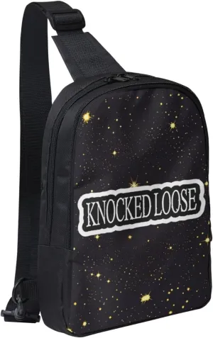 Knocked Music Loose Crossbody Bags for Women Men, Travel Hiking Sling Bag, Lightweight Handbag, Chest Purse Backpack