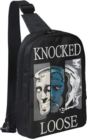 Knocked Music Loose Crossbody Bags for Women Men, Travel Hiking Sling Bag, Lightweight Handbag, Chest Purse Backpack