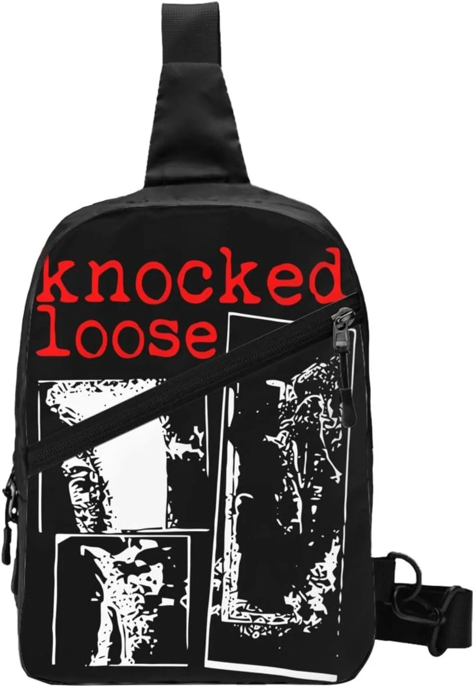 Knocked Music Loose Foldable Crossbody Sling Bags Shoulder Chest Backpack Lightweight Handbag for Cycling Hiking