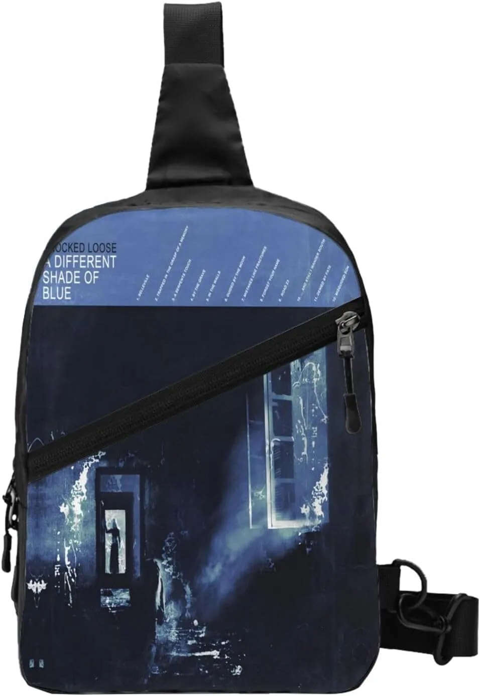 Knocked Music Loose Foldable Crossbody Sling Bags Shoulder Chest Backpack Lightweight Handbag for Cycling Hiking