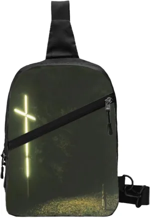 Knocked Music Loose Foldable Crossbody Sling Bags Shoulder Chest Backpack Lightweight Handbag for Cycling Hiking