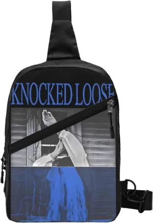 Knocked Music Loose Foldable Crossbody Sling Bags Shoulder Chest Backpack Lightweight Handbag for Cycling Hiking
