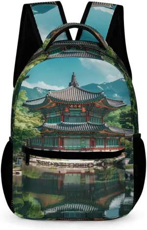 Korean Architecture Palace of Koreas Laptop Backpack for Men Women Casual Computer Bag Work Bags for Travel Business