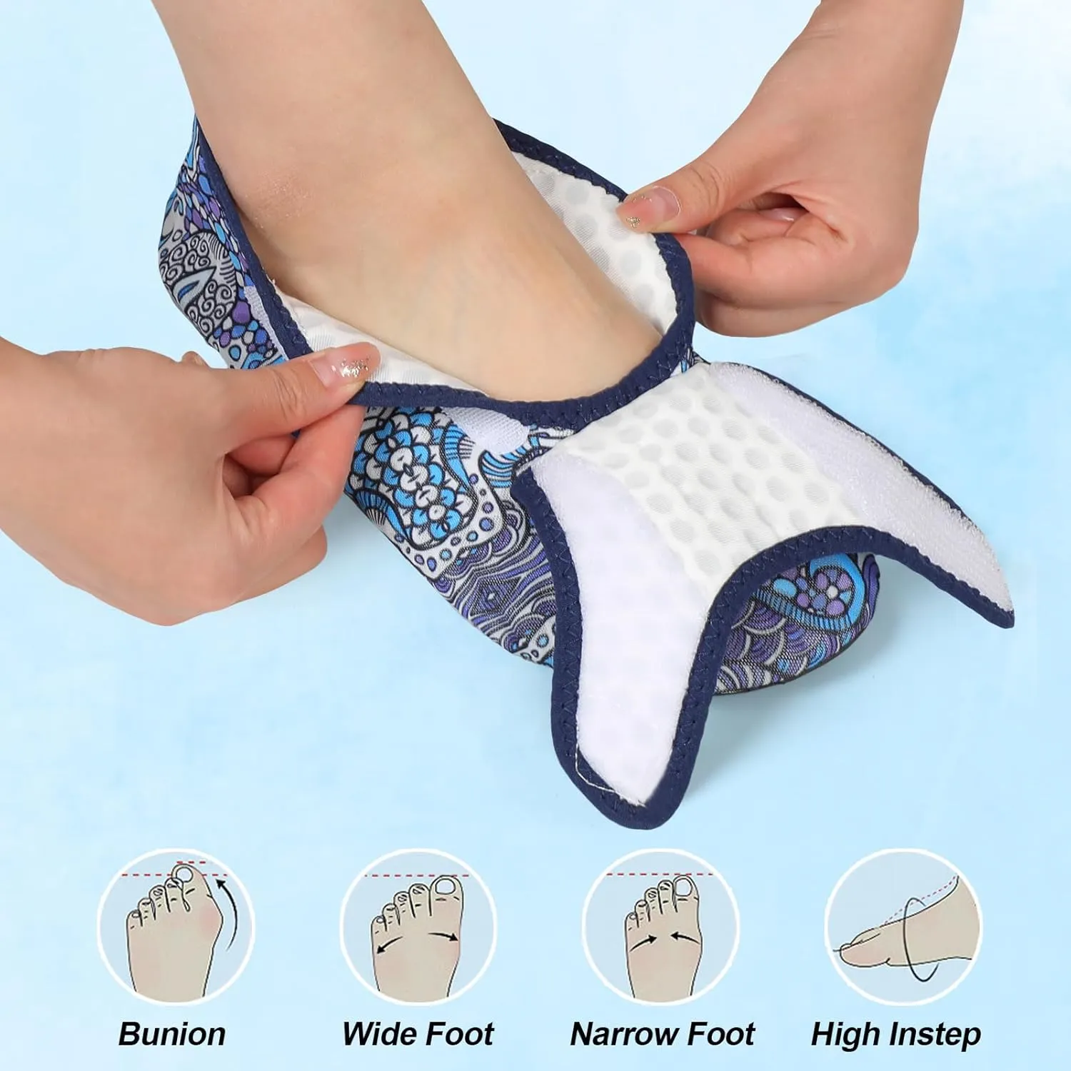 L-RUN Womens Mens Water Shoes Wide Toe Barefoot Swim Shoes for Beach Pool Sand Yoga Quick Dry Adluts Aqua Sock Non Slip