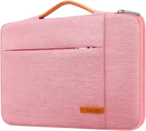 Lacdo 360° Protective Laptop Sleeve Case for 13 inch New MacBook Air M4 A3240 2025, M3 A3113, M2 A2681, M1 A2337 | 13" MacBook Pro M2/M1 A2338 A2251 | 13" iPad Air M3 / iPad Pro M4 Computer Bag, Peach