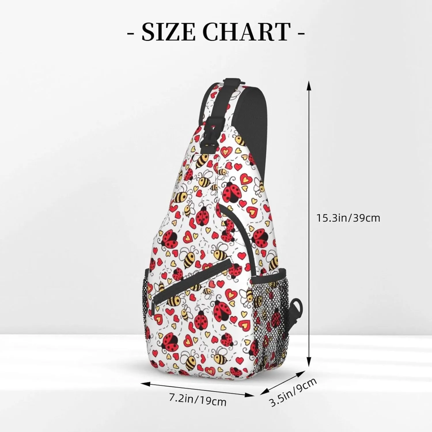 Ladybug Shoulder Bag Ladybird Sling Backpack Daypack Casual Backpack Hiking Bag Cute Backpack Bag