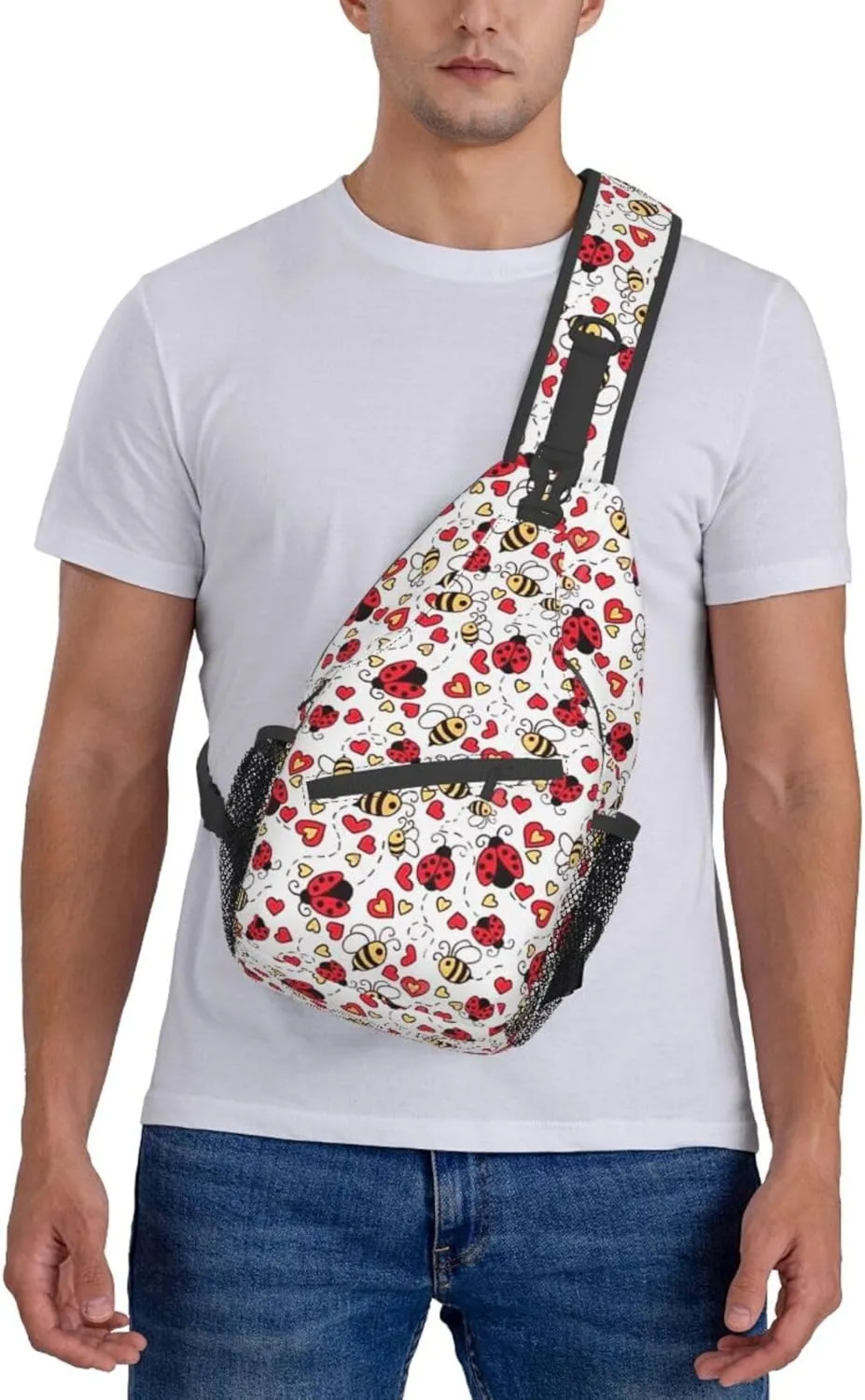 Ladybug Shoulder Bag Ladybird Sling Backpack Daypack Casual Backpack Hiking Bag Cute Backpack Bag