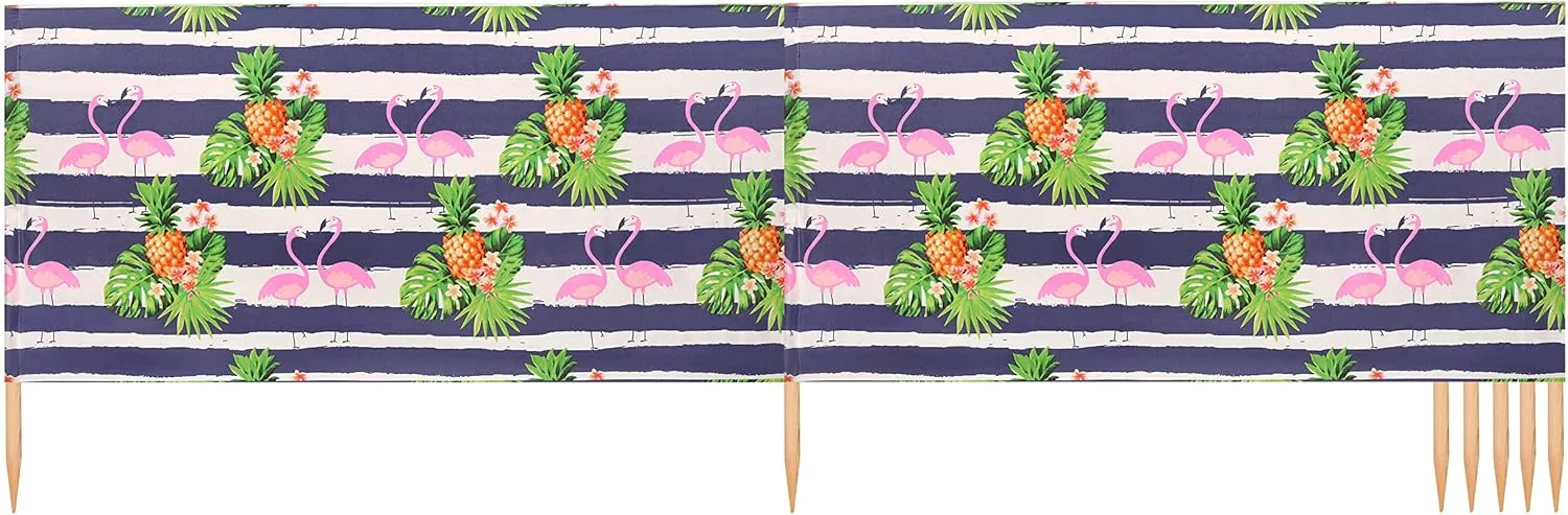 LAEX001 Beach Screen with Wooden Pole Practical Beach Accessory