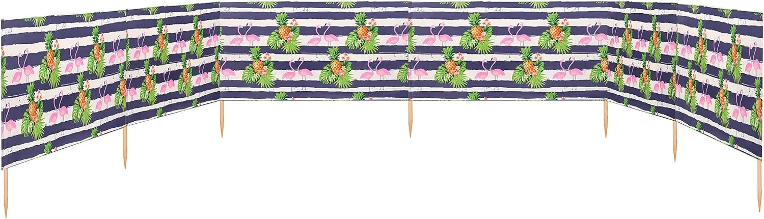 LAEX001 Beach Screen with Wooden Pole Practical Beach Accessory