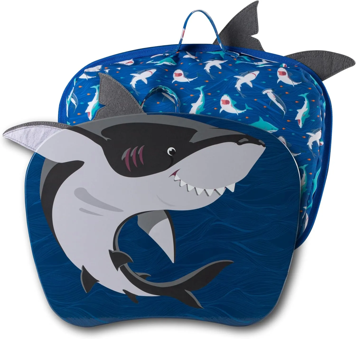 LAPGEAR Lap Pets Lap Desk for Lil' Kids - Shark - Fits up to 11.6 Inch Laptops - Style No. 46753