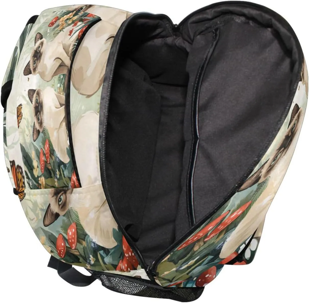 Laptop Backpack for Men and Women Fashion Business Work Bag with Chest Strap for Travel Trip Cartoon Tonkinese Cats A River