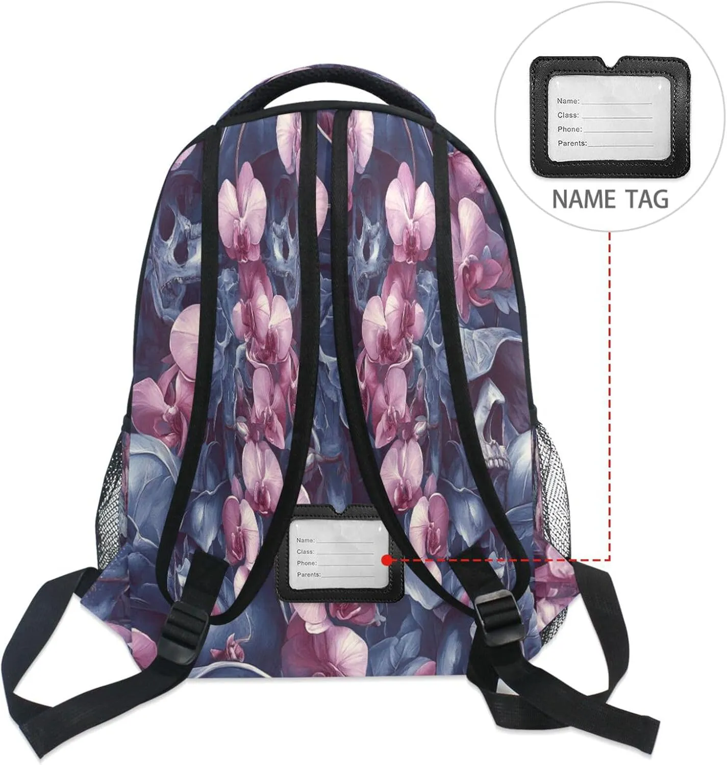 Laptop Backpack for Unisex Adult Waterproof Sports Backpack with Chest Strap for Business Work College Travel Trip Perilla Pirate Style