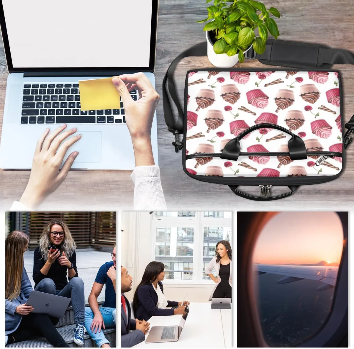 Laptop Bag 13-15 Inch Laptop Sleeve Case for Men Women Briefcase Messenger Bag Computer Shoulder Bag for Travel Work