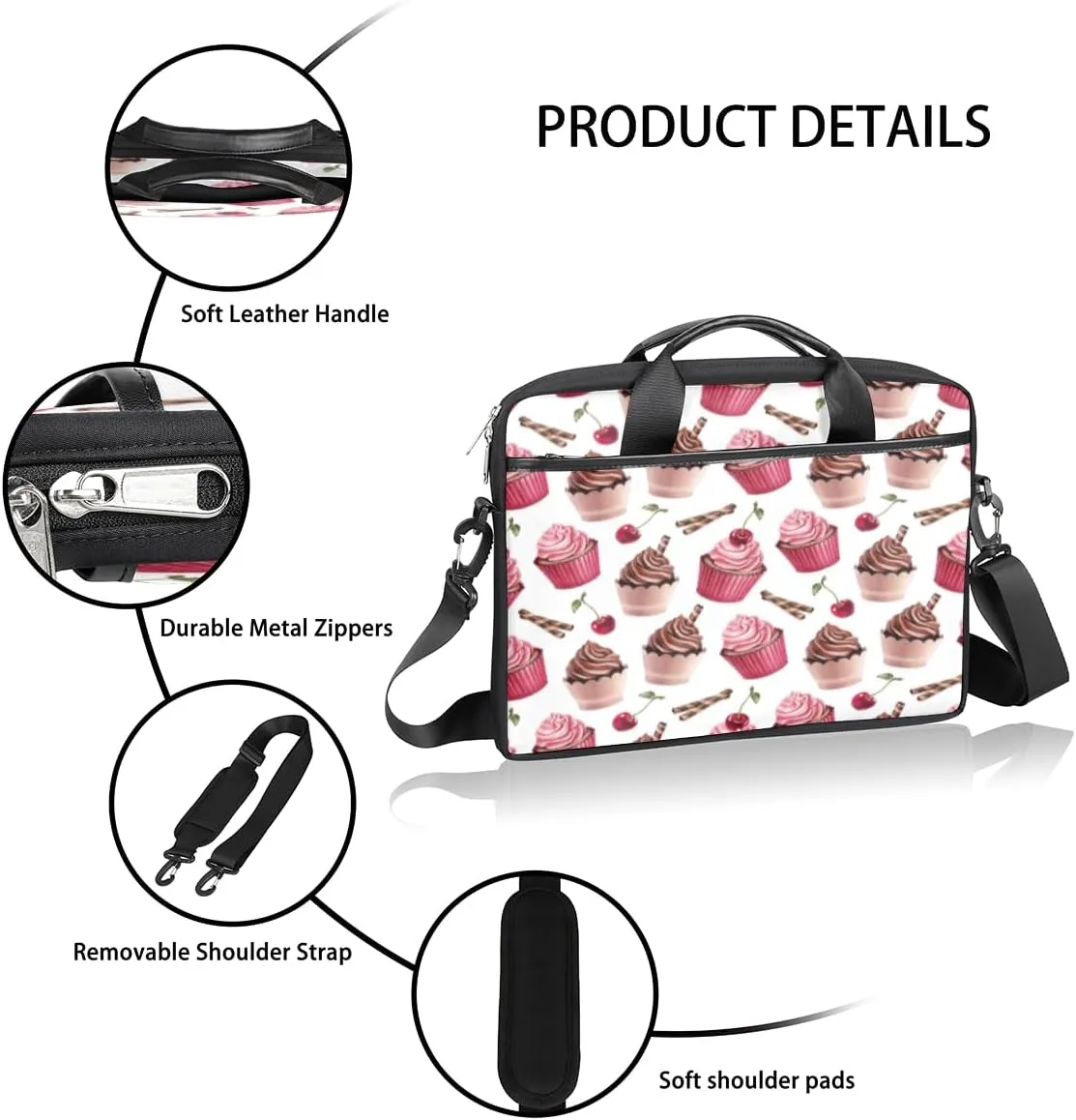 Laptop Bag 13-15 Inch Laptop Sleeve Case for Men Women Briefcase Messenger Bag Computer Shoulder Bag for Travel Work