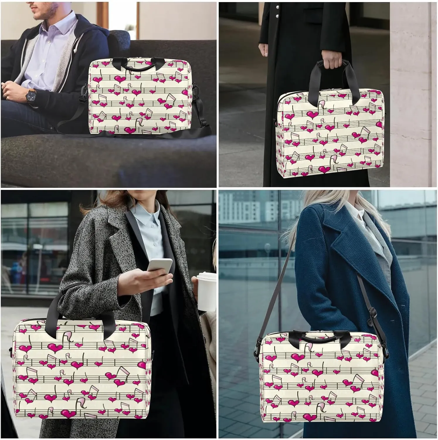 Laptop Bag 15.6 Inch Laptop Sleeve Case for Men Women Briefcase Messenger Bag 16 Inch Computer Shoulder Bag