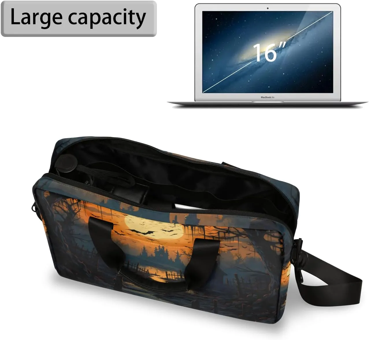 Laptop Bag 15.6 Inch Laptop Sleeve Case with Shoulder Straps Computer Slim Briefcase for Men and Women