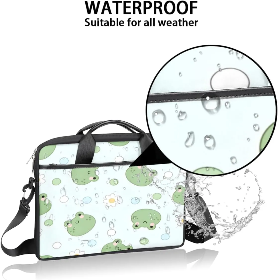Laptop Bag for Women Men Waterproof Laptop Shoulder Bag 14-15.6 Inch Computer Messenger Bag Carrying Case