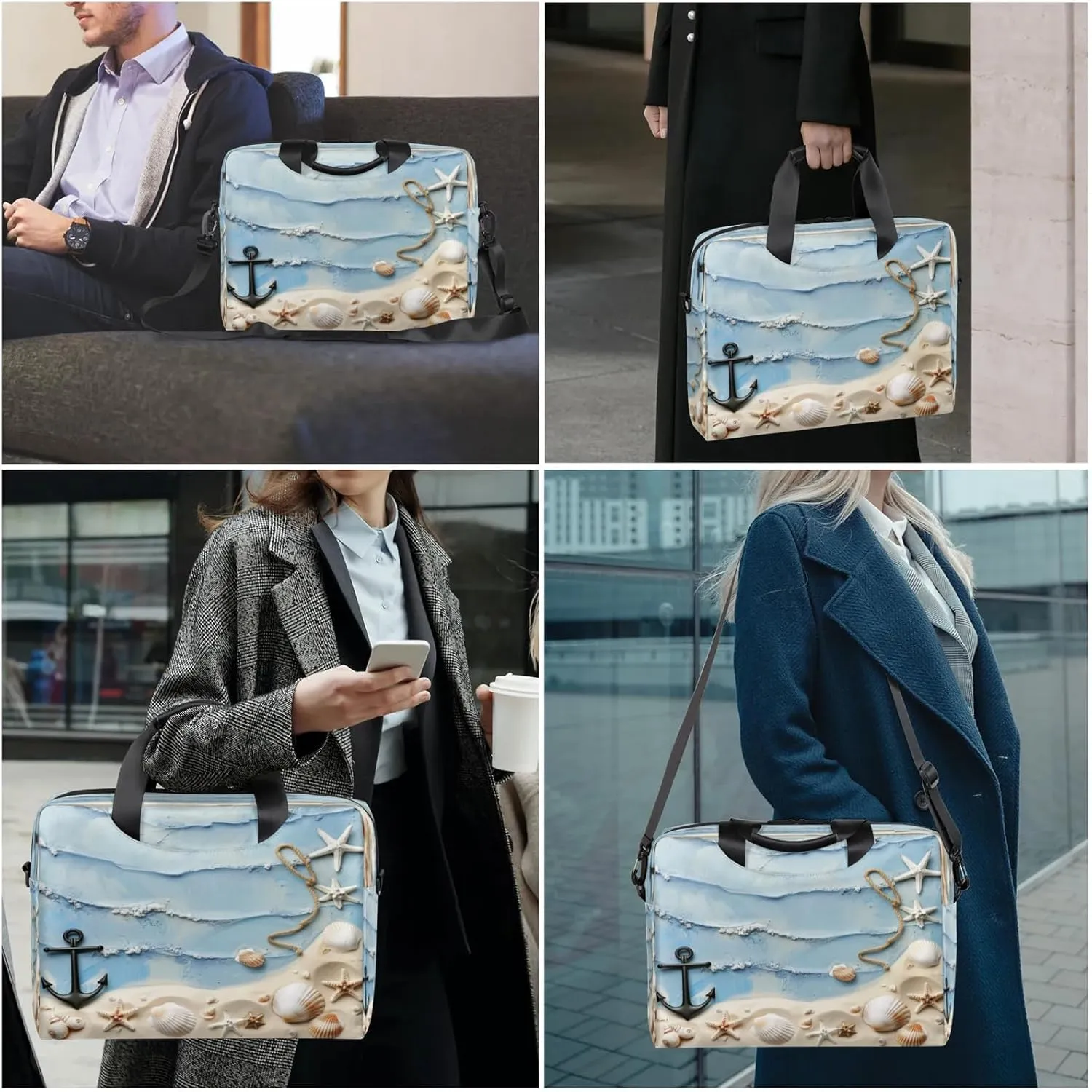 Laptop Carrying Case, Laptop and Tablet, Sleek Design, Water-Repellent Fabric, Business Casual, Casual Toploader