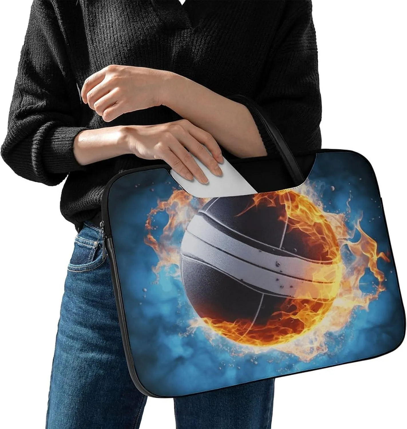 Laptop Shoulder Bag 16.5 Inch Laptop Bag Lovely Alpaca Computer Bag Messenger Bag for Men Women