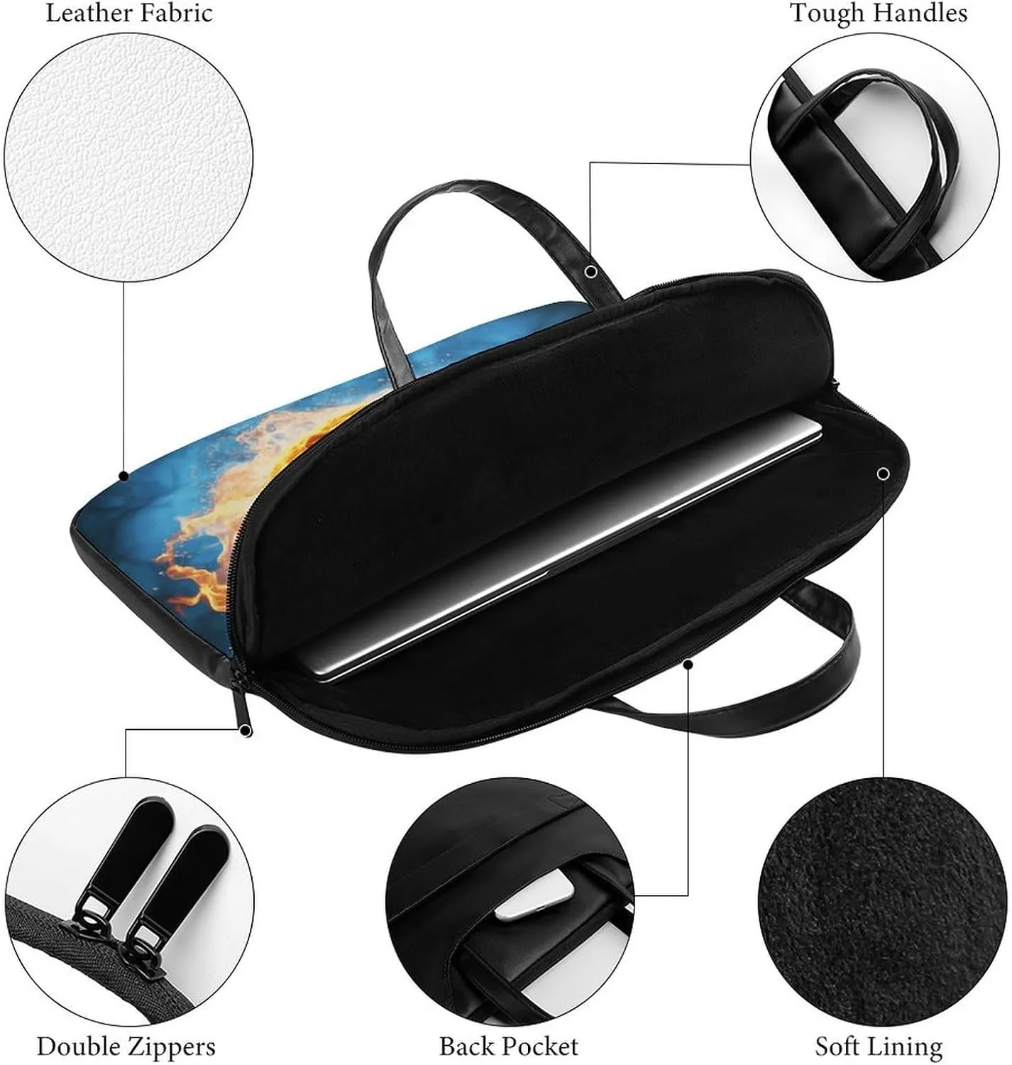 Laptop Shoulder Bag 16.5 Inch Laptop Bag Lovely Alpaca Computer Bag Messenger Bag for Men Women