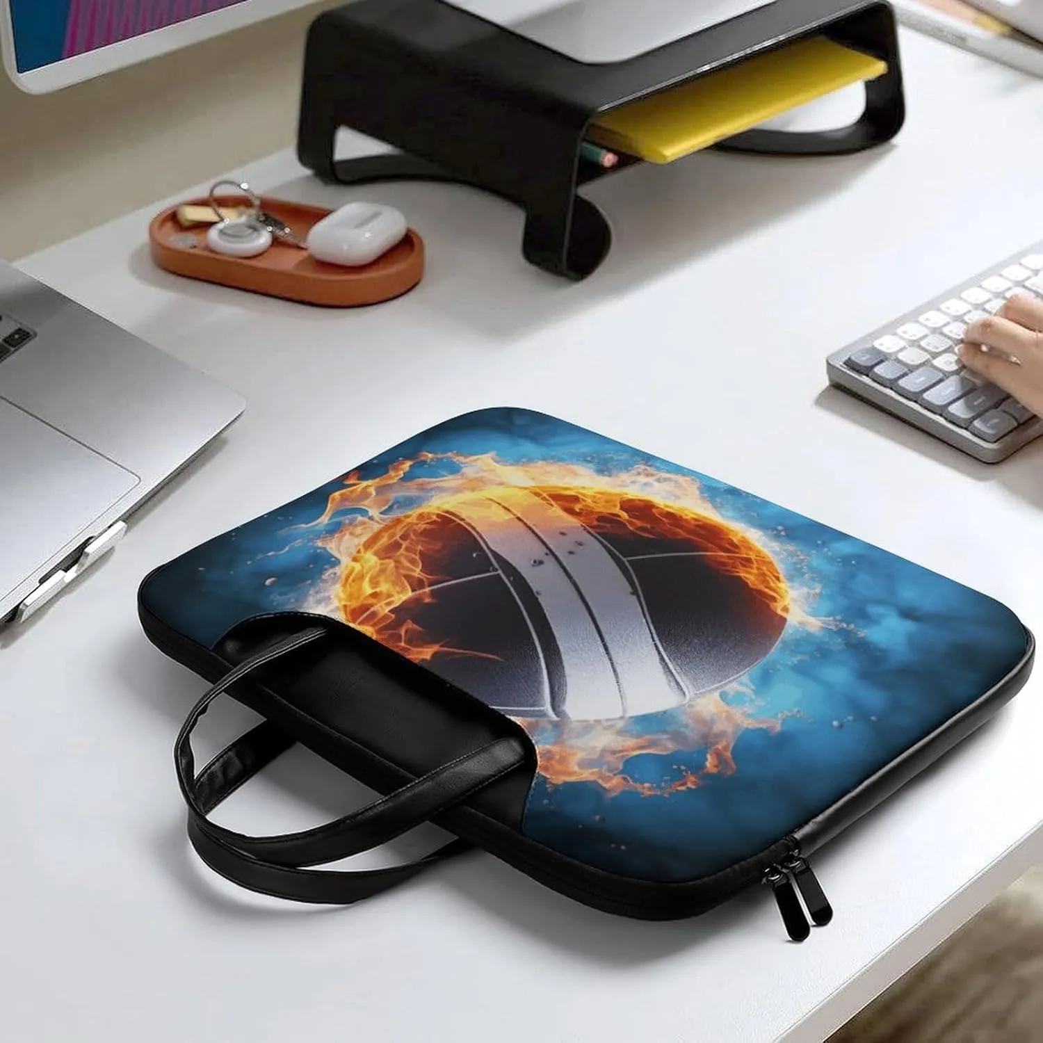 Laptop Shoulder Bag 16.5 Inch Laptop Bag Lovely Alpaca Computer Bag Messenger Bag for Men Women