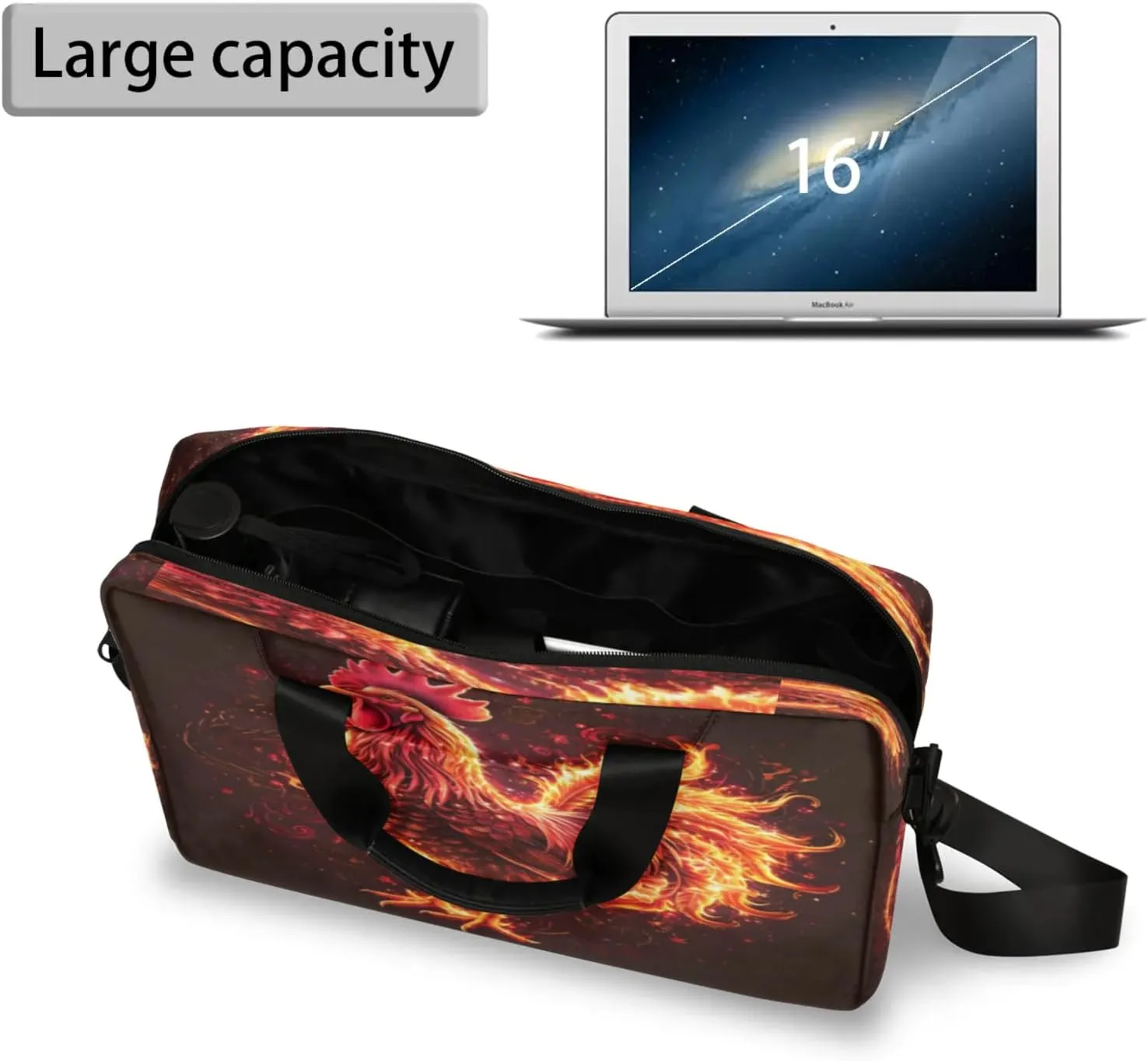 Laptop Shoulder Bag Compatible with Handle, Messenger Shoulder Case for Laptop or Tablet, Laptop Carrying Case