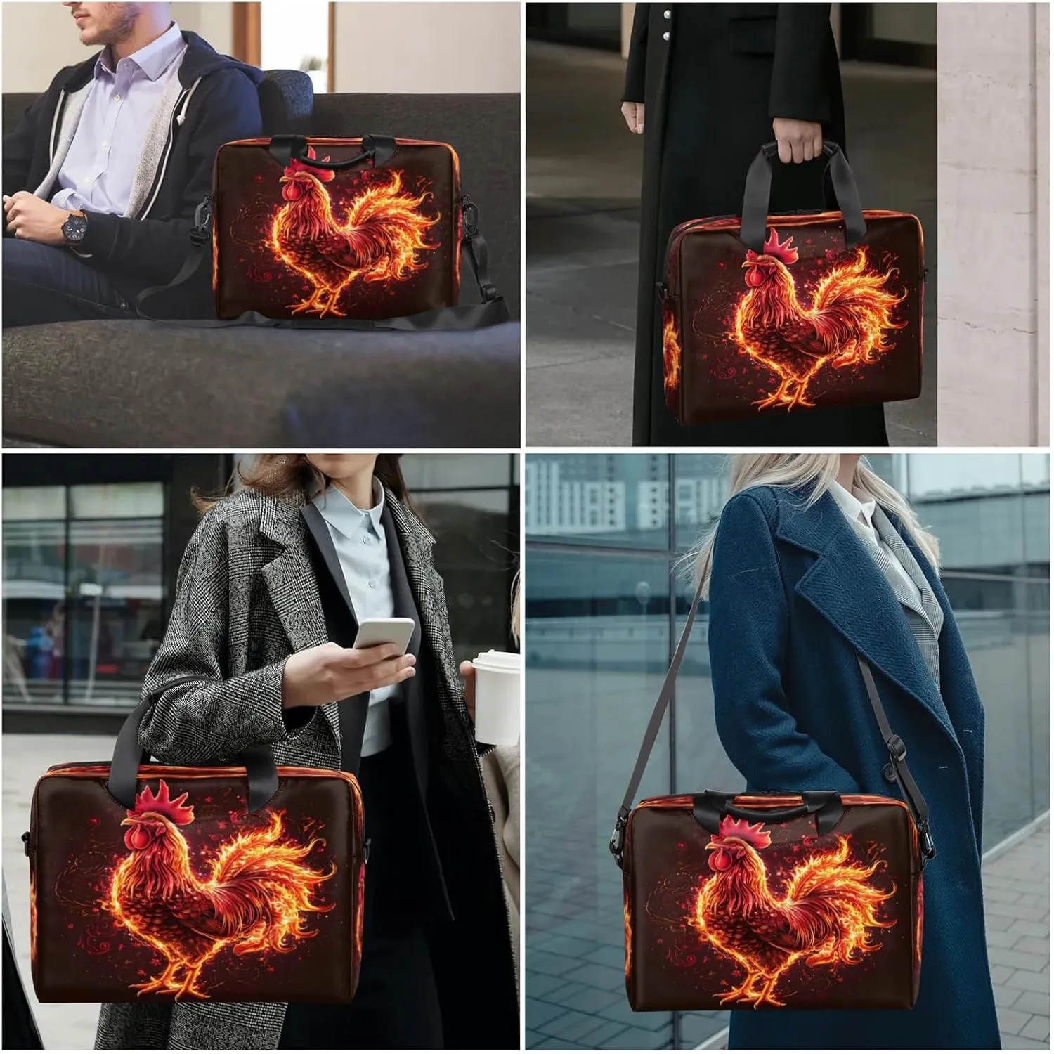 Laptop Shoulder Bag Compatible with Handle, Messenger Shoulder Case for Laptop or Tablet, Laptop Carrying Case
