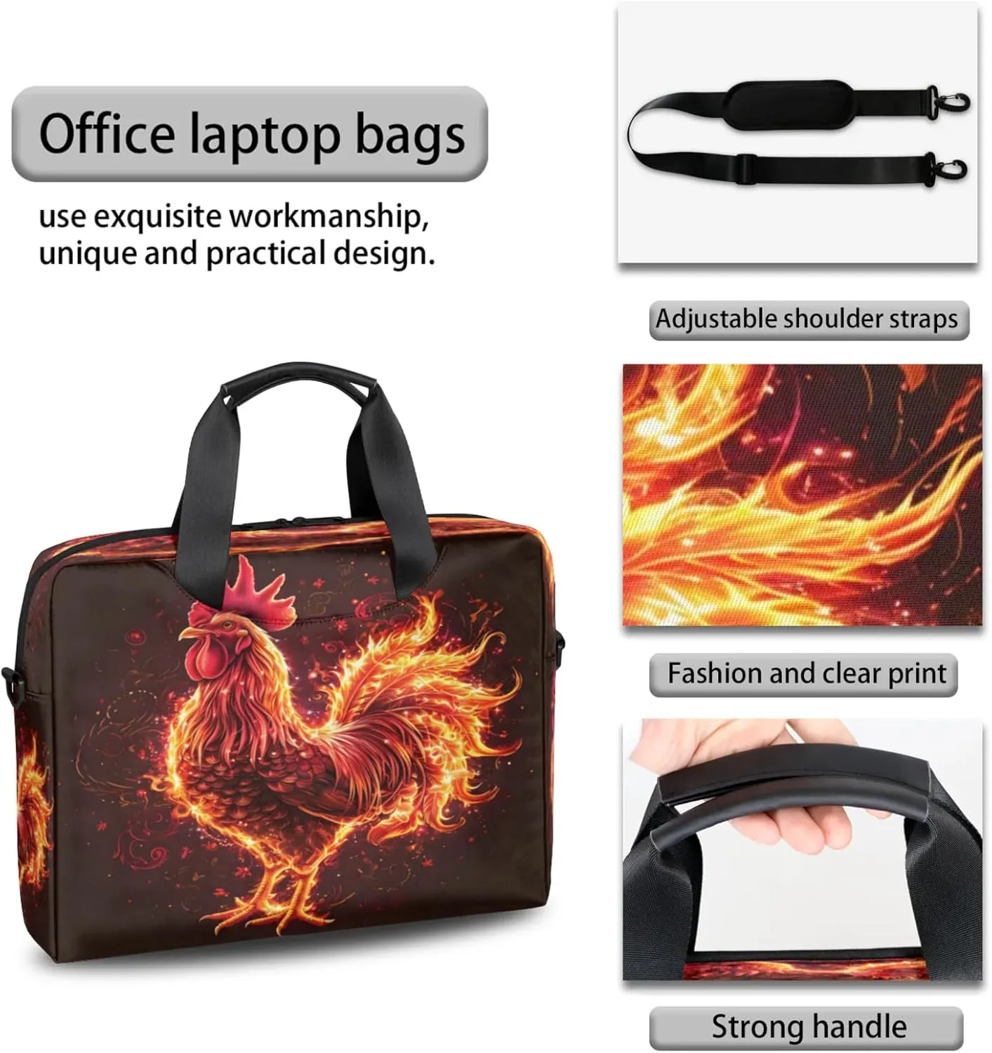 Laptop Shoulder Bag Compatible with Handle, Messenger Shoulder Case for Laptop or Tablet, Laptop Carrying Case