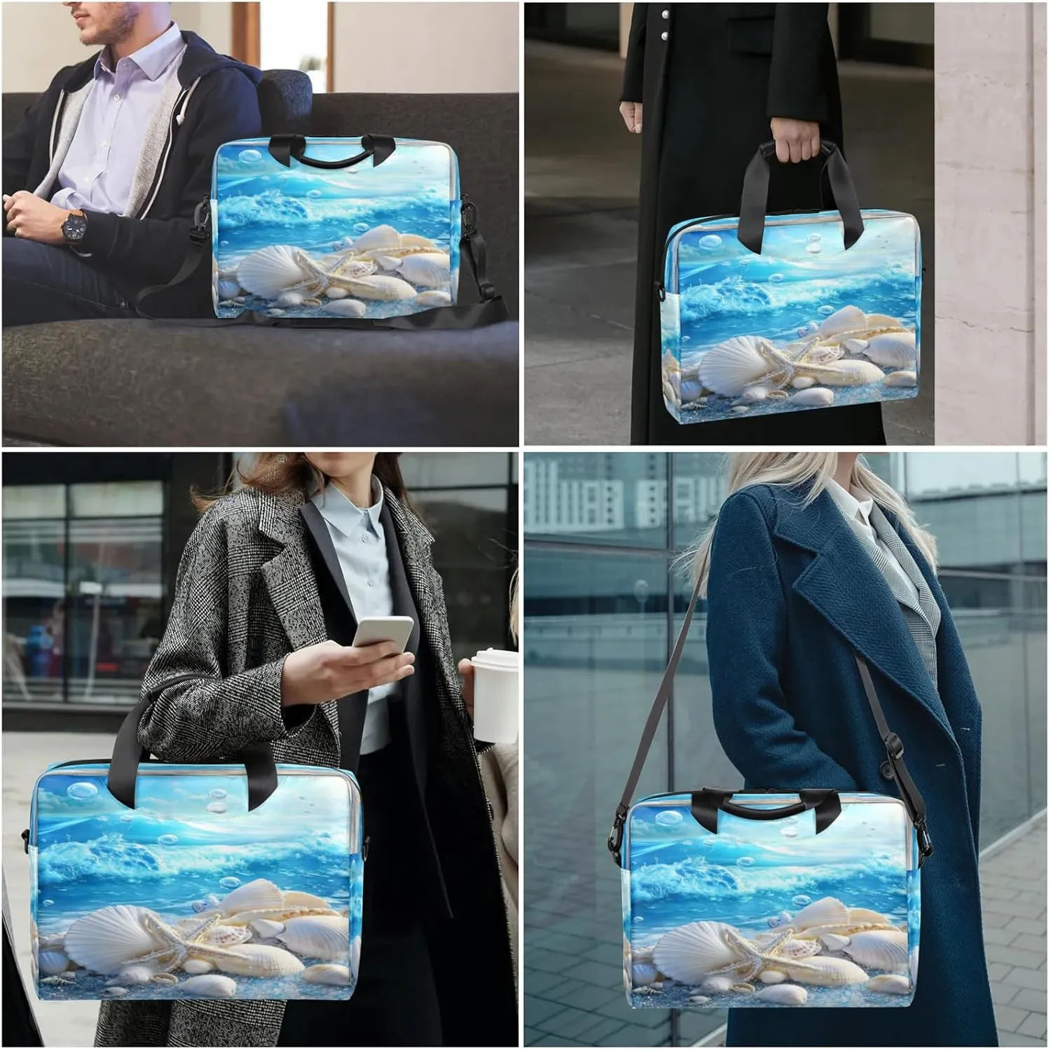 Laptop Shoulder Bag Compatible with Handle, Messenger Shoulder Case for Tablet, Laptop Carrying Case