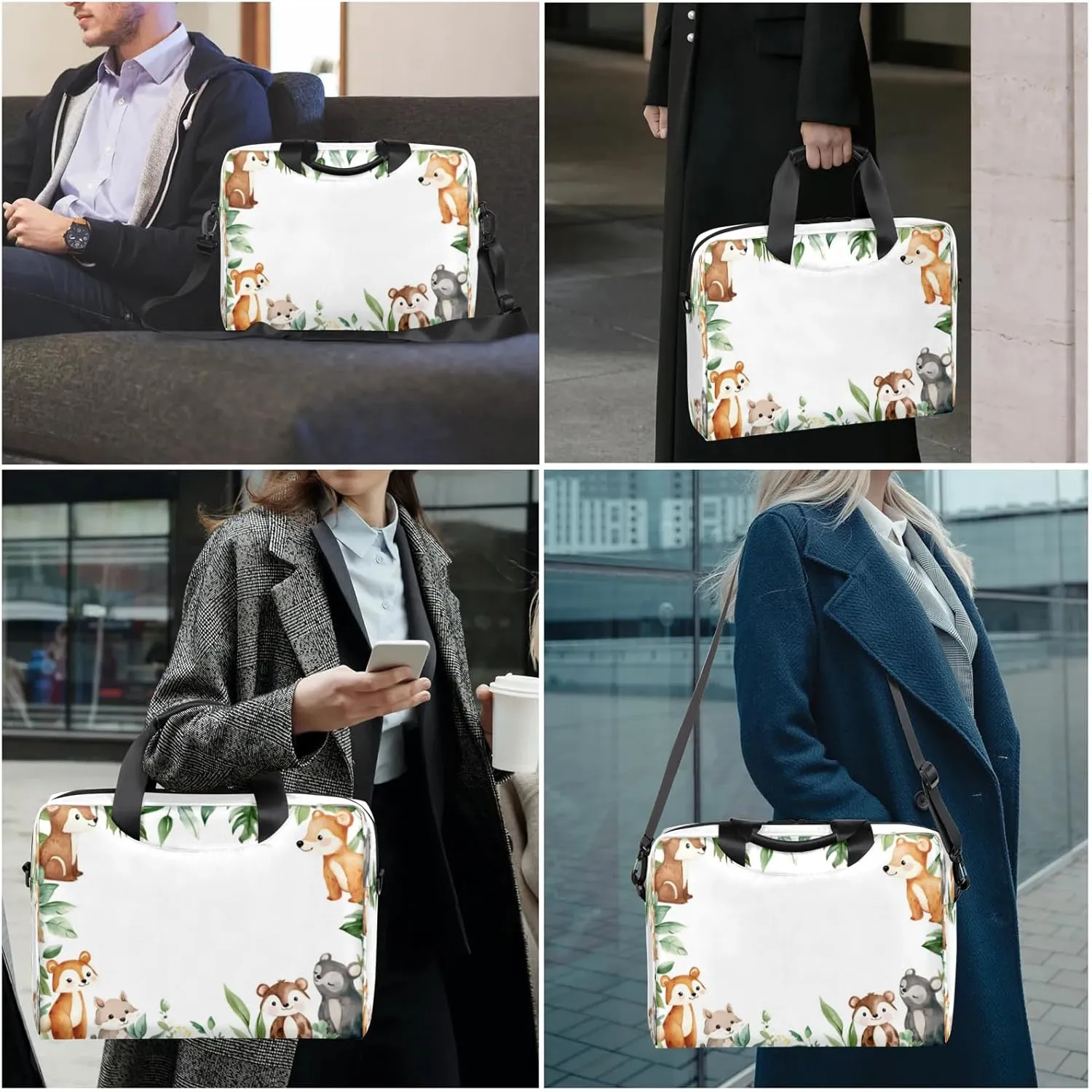 Laptop Shoulder Bag Compatible with Handle, Messenger Shoulder Case for Tablet, Laptop Carrying Case