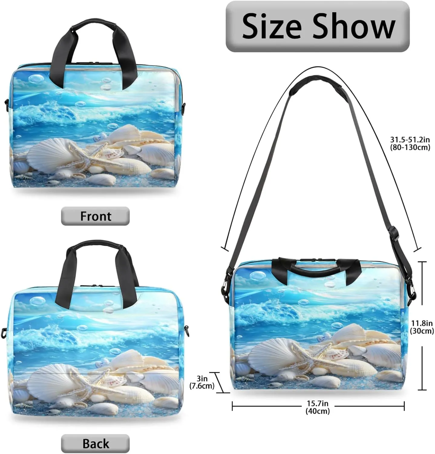 Laptop Shoulder Bag Compatible with Handle, Messenger Shoulder Case for Tablet, Laptop Carrying Case