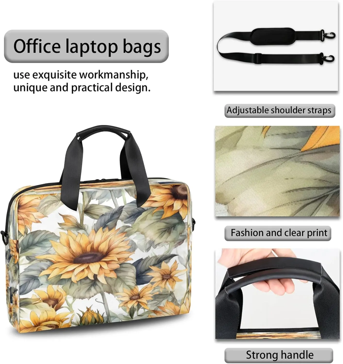 Laptop Shoulder Bag Compatible with Handle, Messenger Shoulder Case for Tablet, Laptop Carrying Case