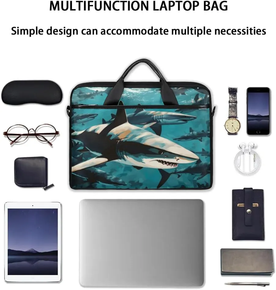 Laptop Shoulder Bag Computer Bag 13-15 Inches Laptop Carrying Case with Shoulder Strap for Women Men