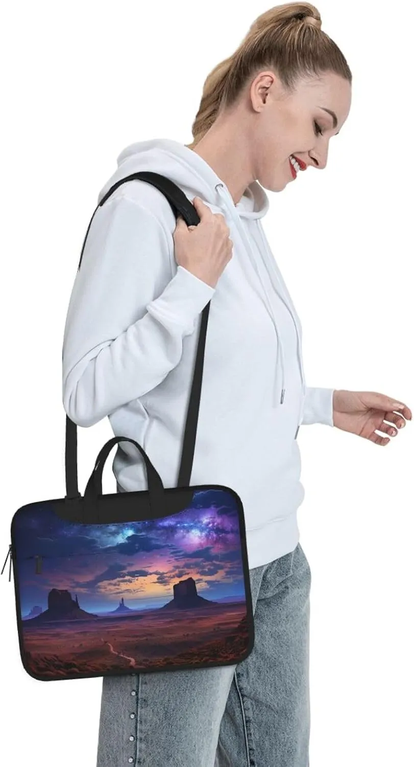 Laptop Shoulder Bag Laptop Bag Computer Bag Nebula in Desert Monument Messenger Bag for Unisex
