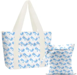 Large Beach Pool Bag And Wet Dry Bag Waterproof Sandproof Beach Laundry Tote Bags for Swimsuits for Travel for Woman