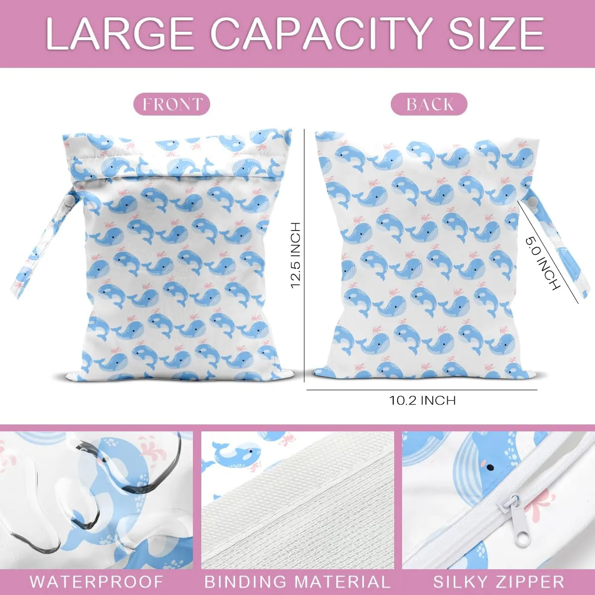 Large Beach Pool Bag And Wet Dry Bag Waterproof Sandproof Beach Laundry Tote Bags for Swimsuits for Travel for Woman
