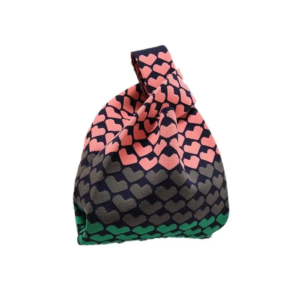 Large Capacity Small Bag Women's Knitted Portable Vest Tote Bag Going Out Portable Storage Bag Korean Version Knitted Hand Bag