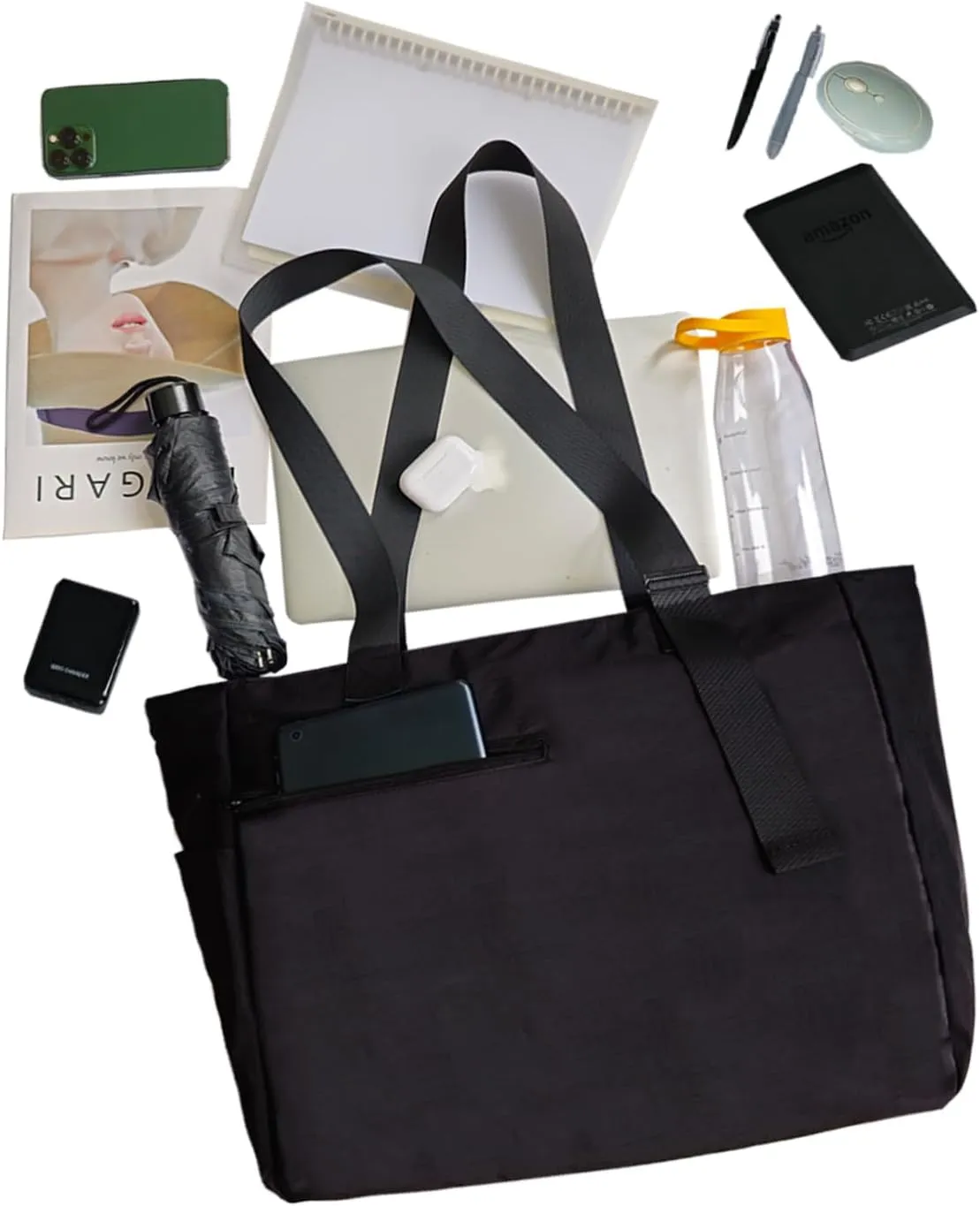 Large Tote Bag for Women Versatile Lightweight Adjustable Strap Shoulder Handbag with Zipper for Gym,Travel, Work,Beach