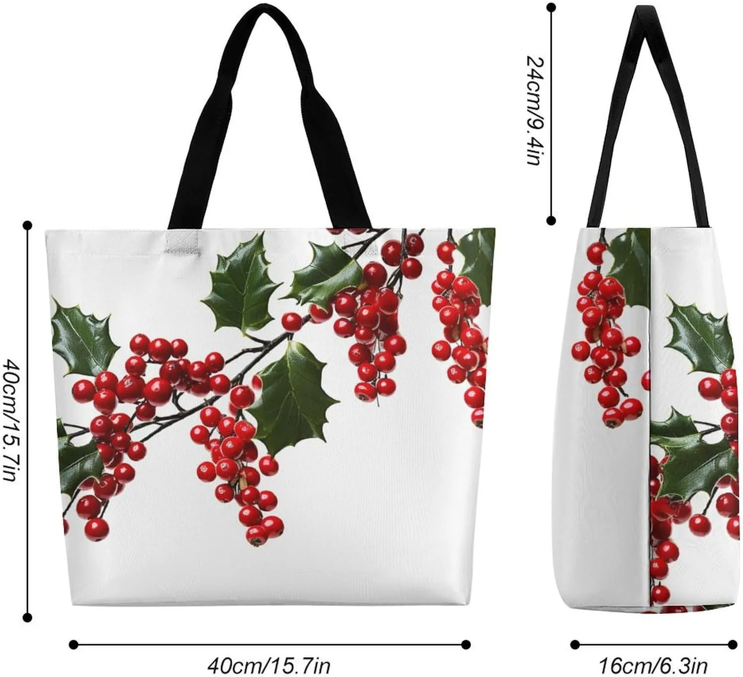 Large Tote Bag Shopping Bag with Handles Animal Cartoon Elephant Foldable Washable Heavy Duty Waterproof