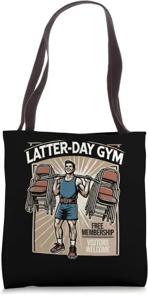 Latter-Day Gym Missionary LDS Church Funny Mormon Tote Bag