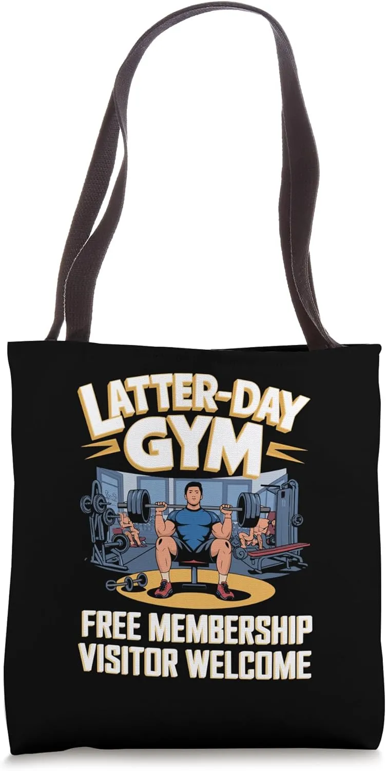 Latter-Day Gym Missionary LDS Church Funny Mormon Tote Bag
