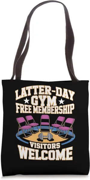 Latter-Day Gym Missionary LDS Church Funny Mormon Tote Bag