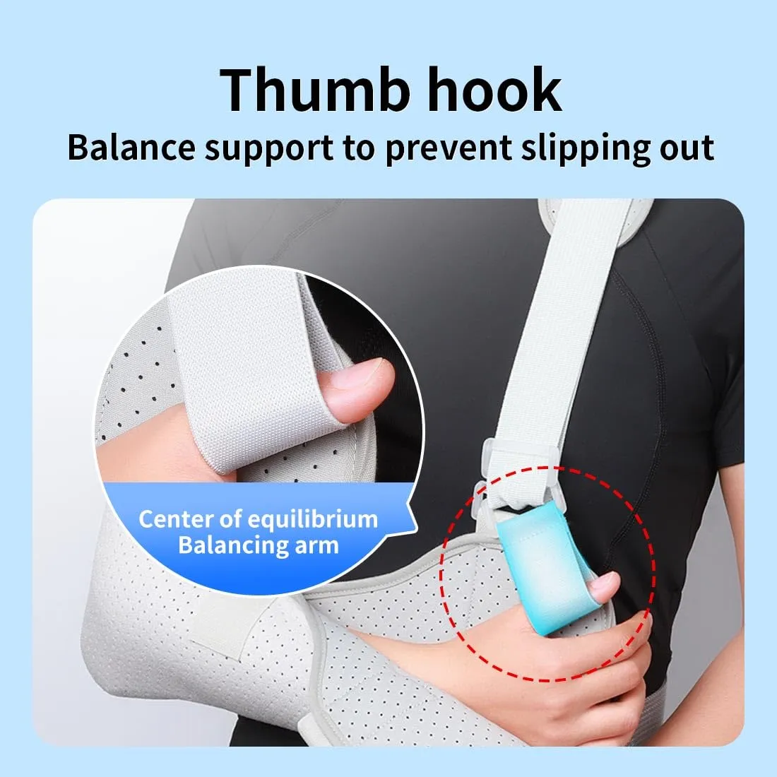 Laway Arm Sling for Women and Men,Shoulder Sling Immobilizer,Breathable Comfortable Sling Arm Shoulder Support,Adjustable Shoulder Rotator Cuff Support Brace,for Broken & Fractured Bones (Large)