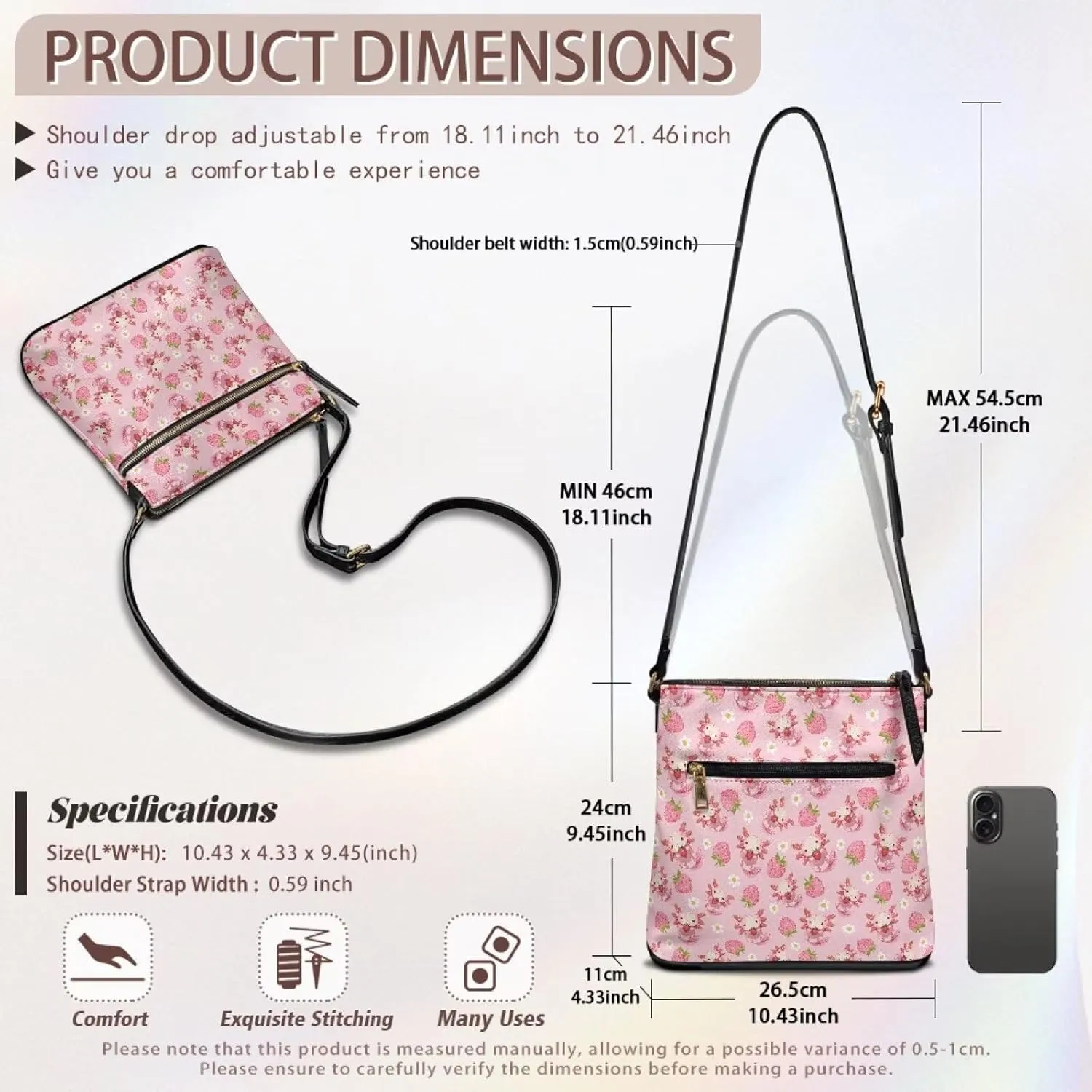 Leather Crossbody Bags for Women Large Sling Hobo Bag Trendy Messenger Bag with Zipper Closure for Dating Shopping